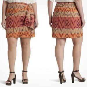 Lauren Ralph Lauren Wrap Skirt Chimayo Serape Western Cowgirl Aztec Tribal 22W
